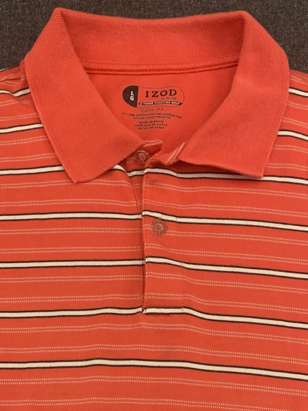 IZOD SS XFG Pima Cotton/Poly 2 Button Golf Polo